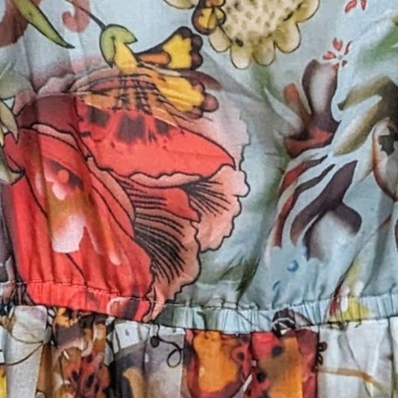 Alice + Olivia Floral Sleeveless Mini Silk Blend Dress Small - Picture 3 of 5